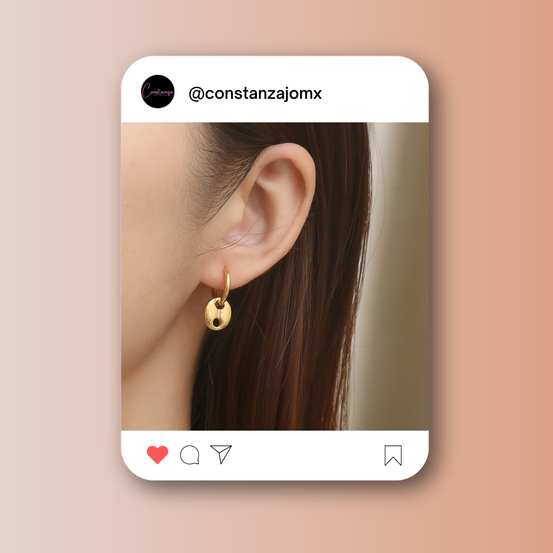 Aretes Dije CD Dorados