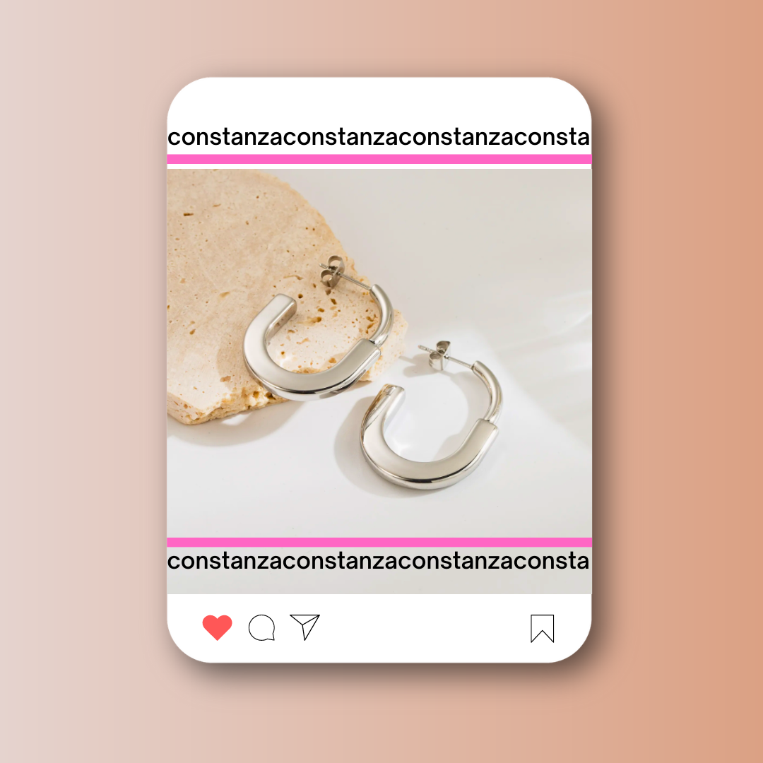 Aretes Lock Plateados