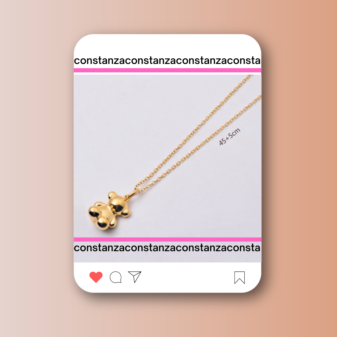 Collar Osito Trendy Oro