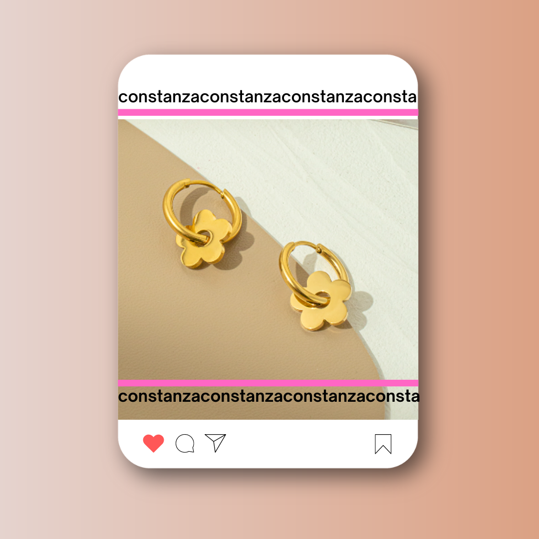 Aretes Aros Flores