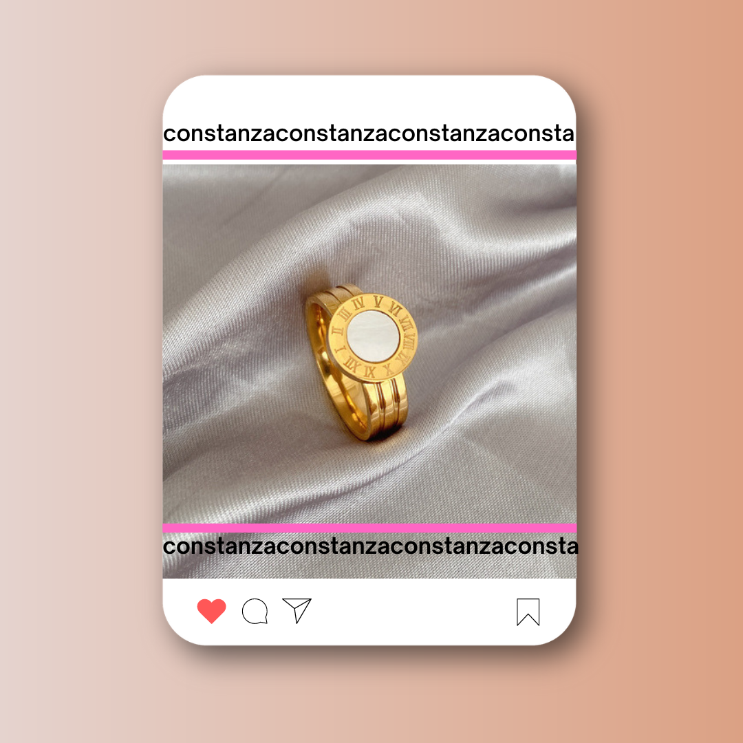 Anillo Blanco BV Talla 6