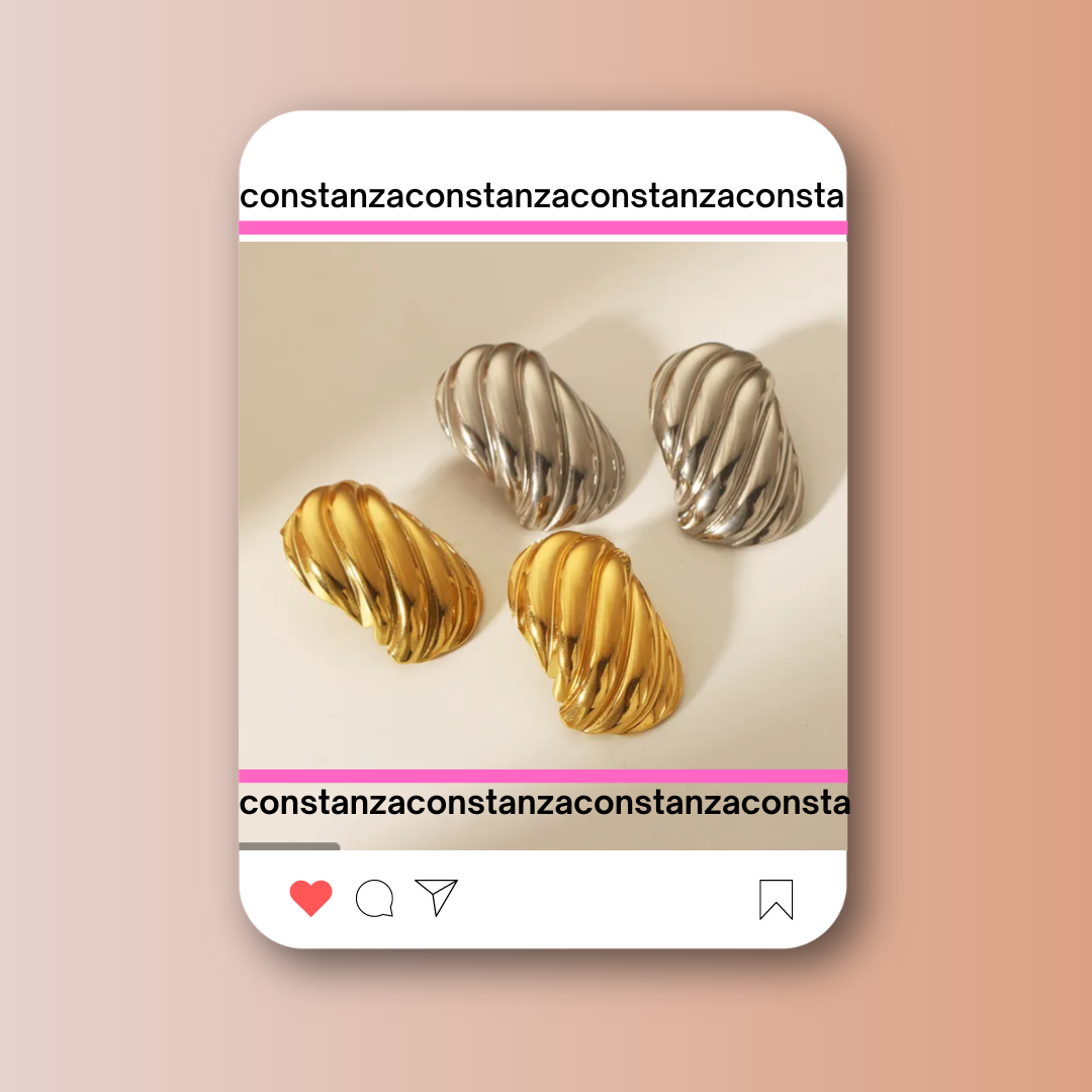 Aretes Maxi Chunky Plata