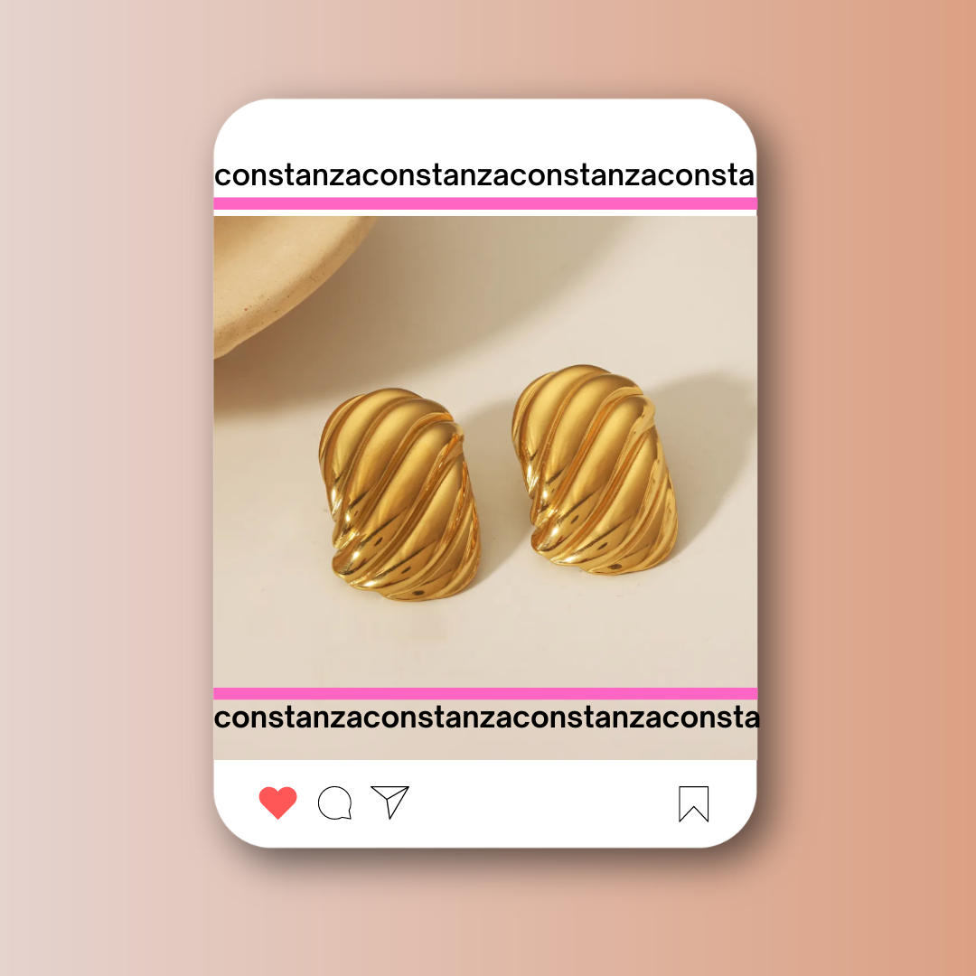 Aretes Maxi Chunky Dorado