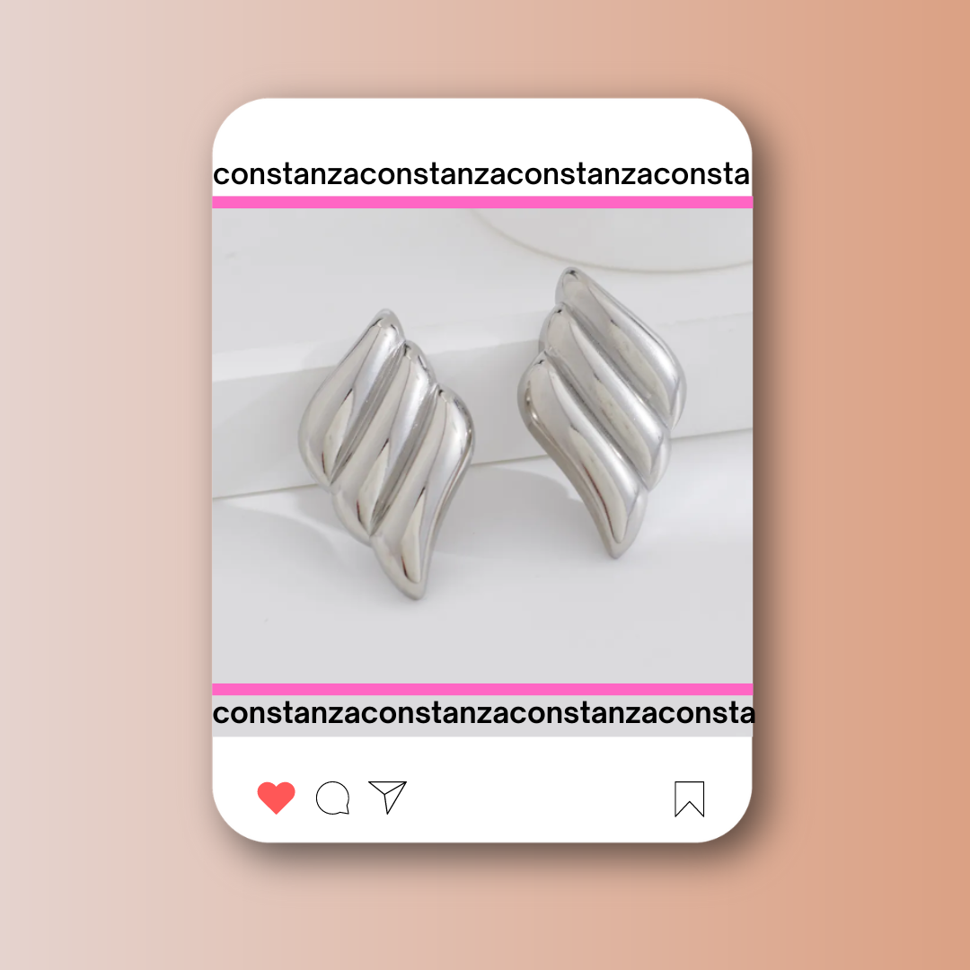 Aretes Chunky Silver