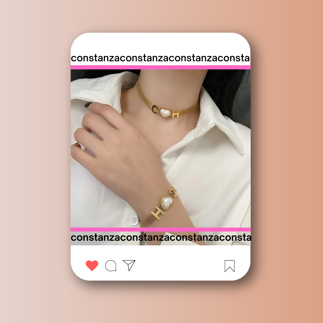 Set CH: Gargantilla y Pulsera Trendy