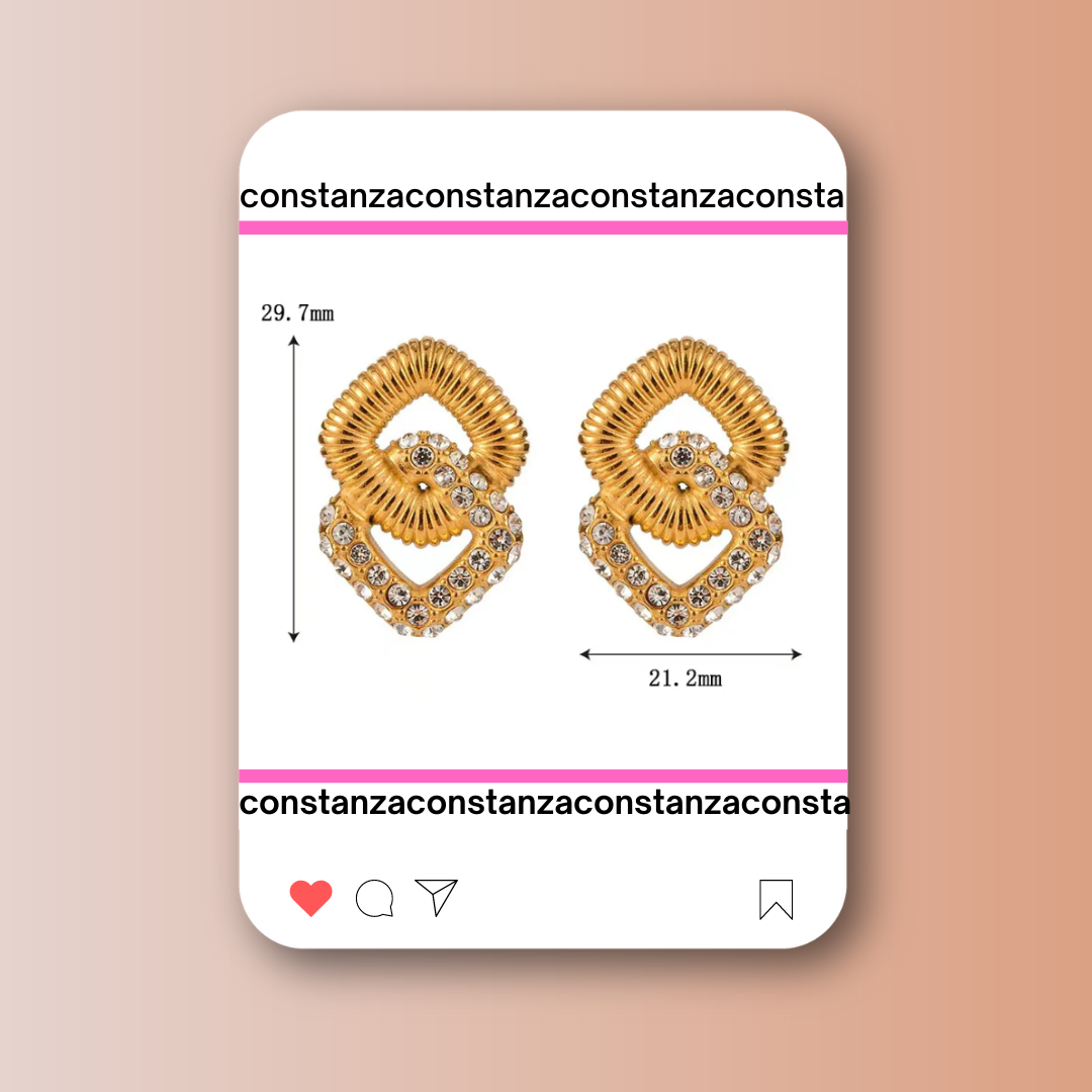 Aretes Chunky Rombo Bright