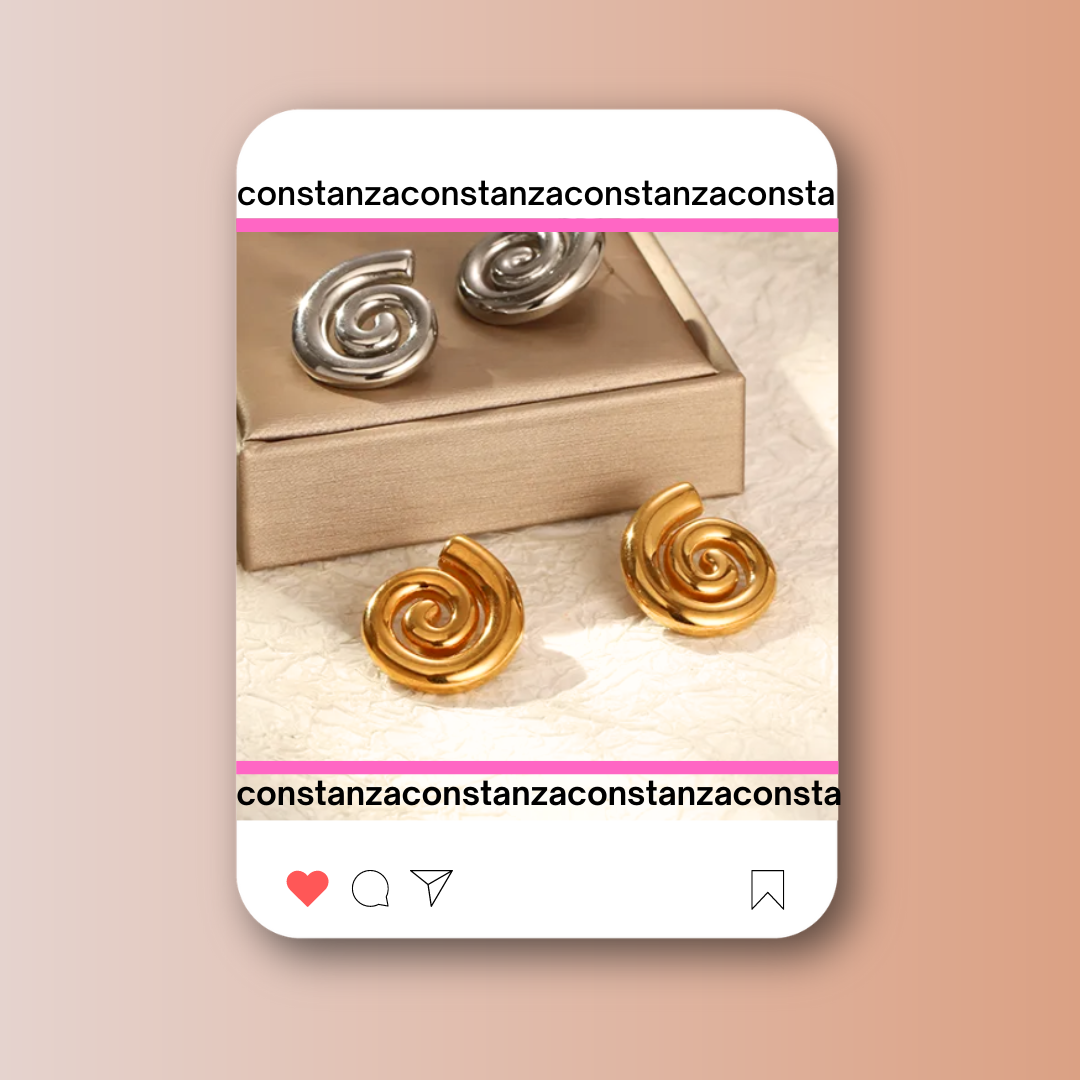 Aretes Chunky Espiral Golden