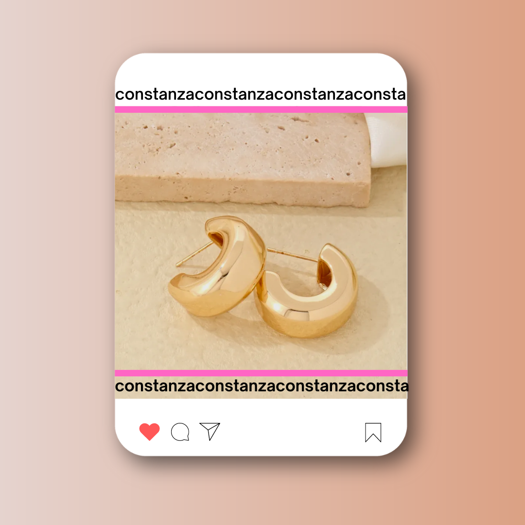 Aretes Chunky Bold Dorados