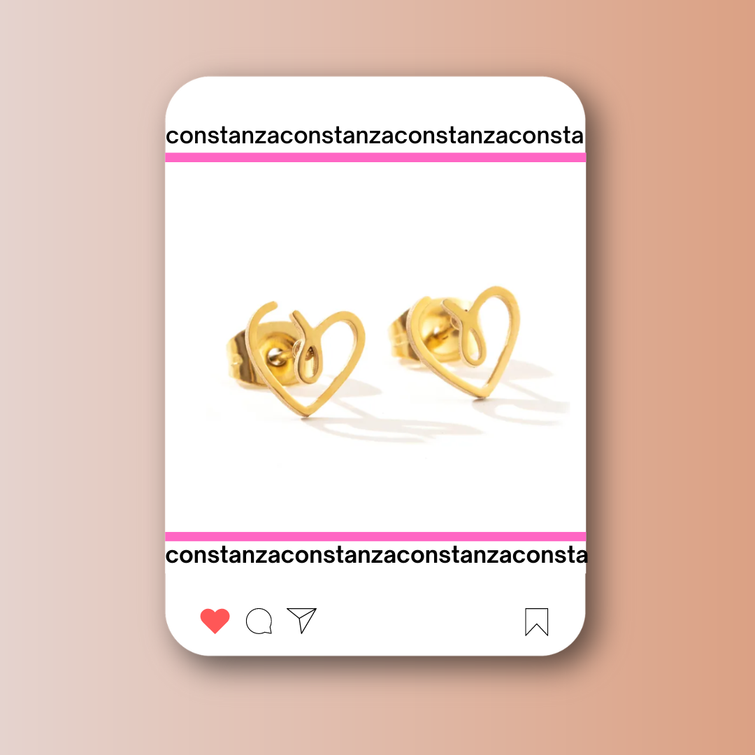 Aretes Mini Corazones Gold