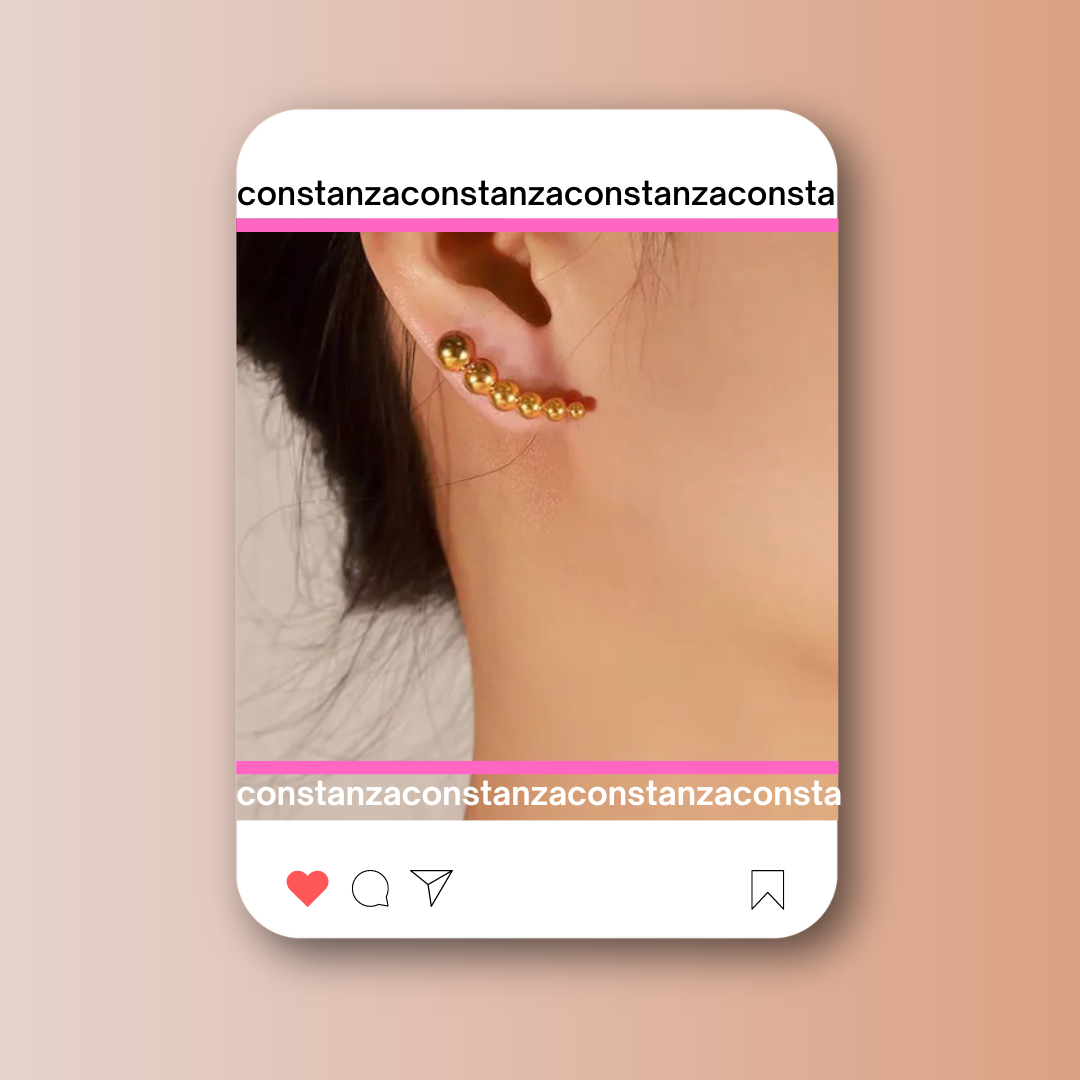 Aretes simuladores Long Gold
