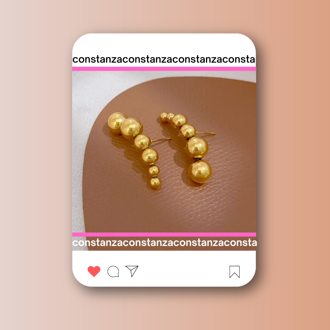 Aretes simuladores Long Gold