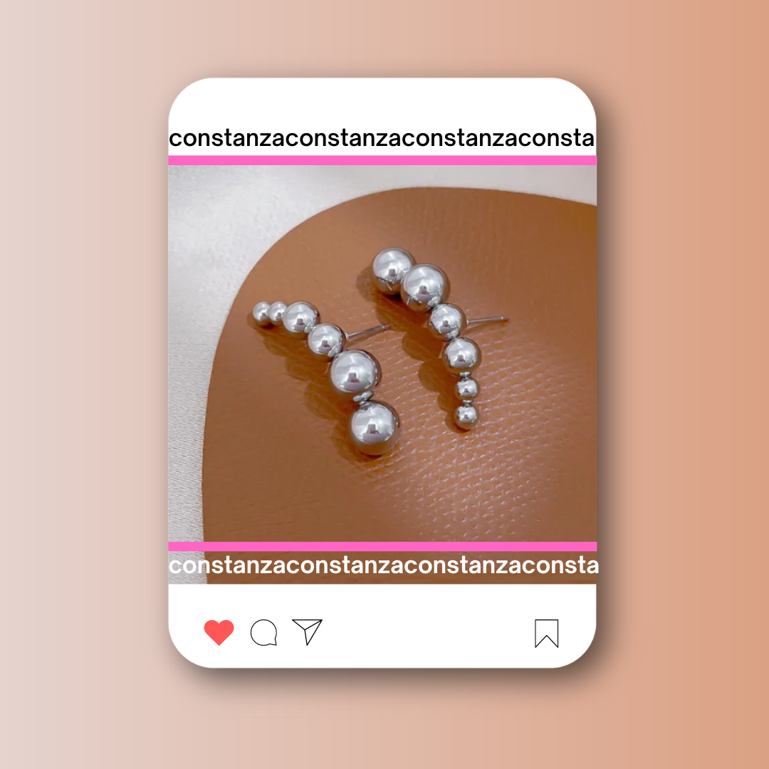 Aretes Simuladores Long Silver