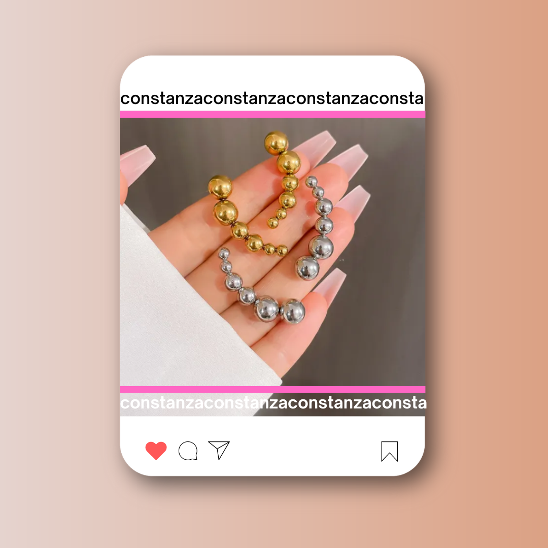 Aretes Simuladores Long Silver