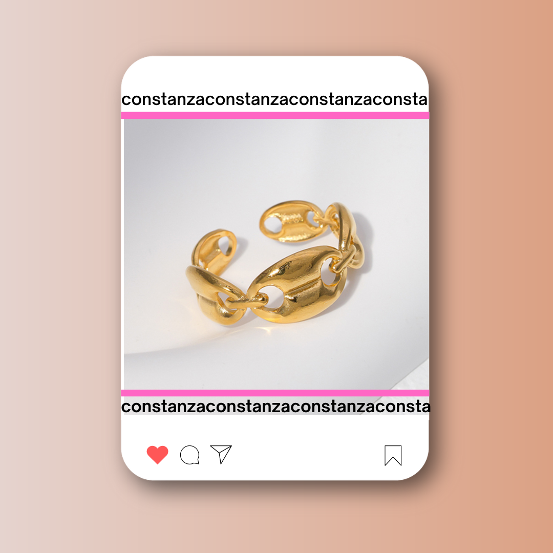 Anillo Chaine in Ajustable Dorado