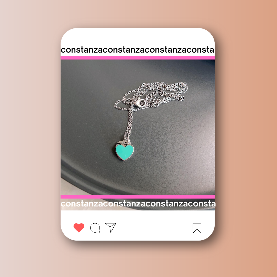 Collar Doble Placa Azul