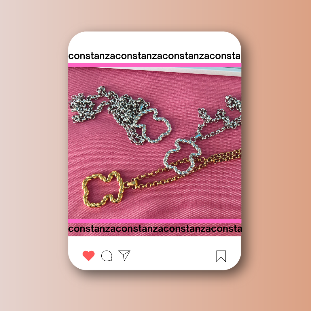 Set: Collar y Aretes Ositos Co Plateados