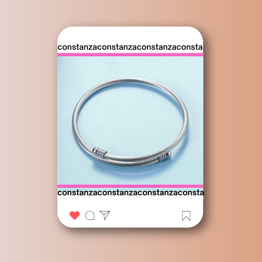 Brazalete Minimalista Plateado