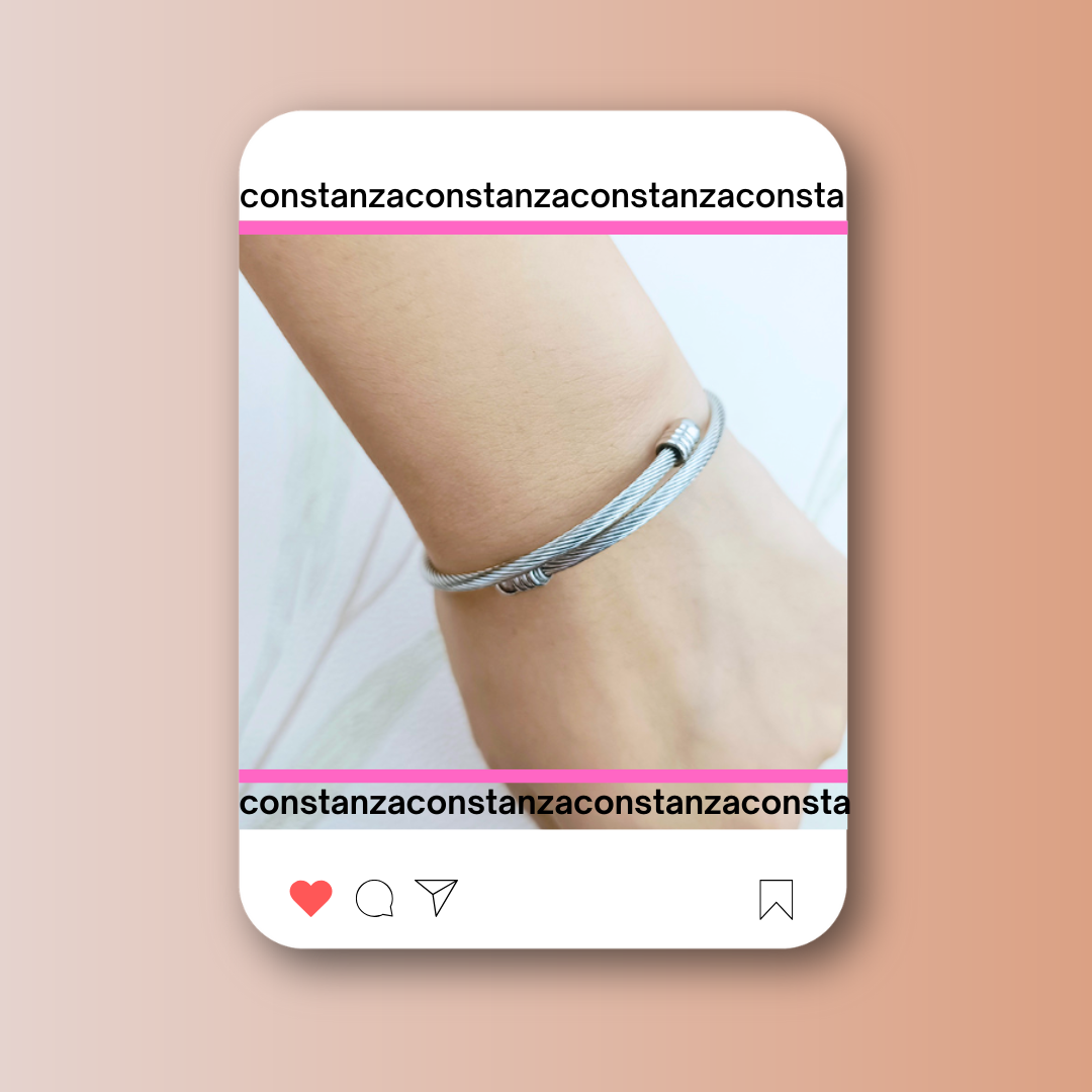 Brazalete Minimalista Plateado
