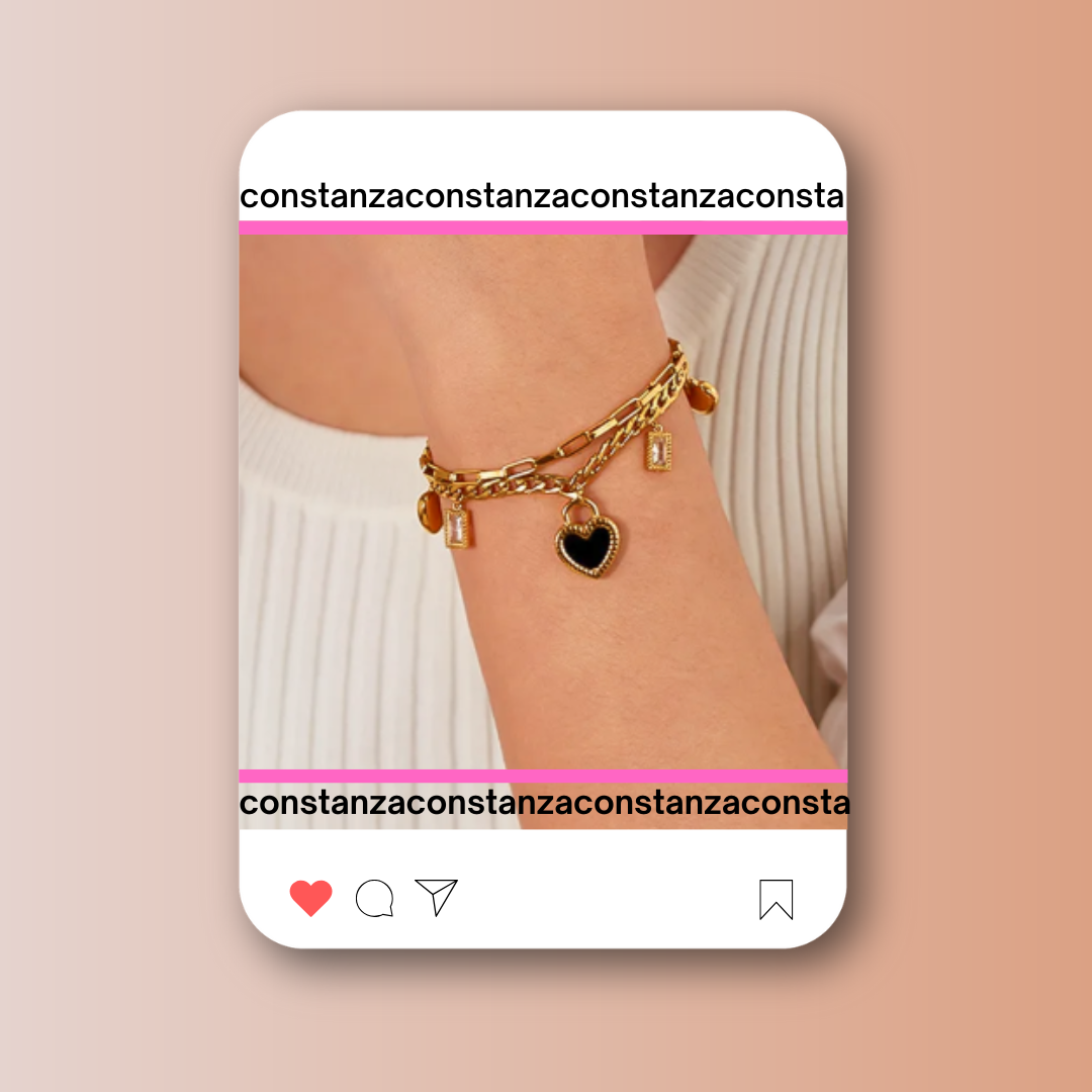Pulsera Doble Dijes Doble Vista