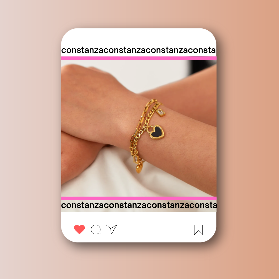 Pulsera Doble Dijes Doble Vista