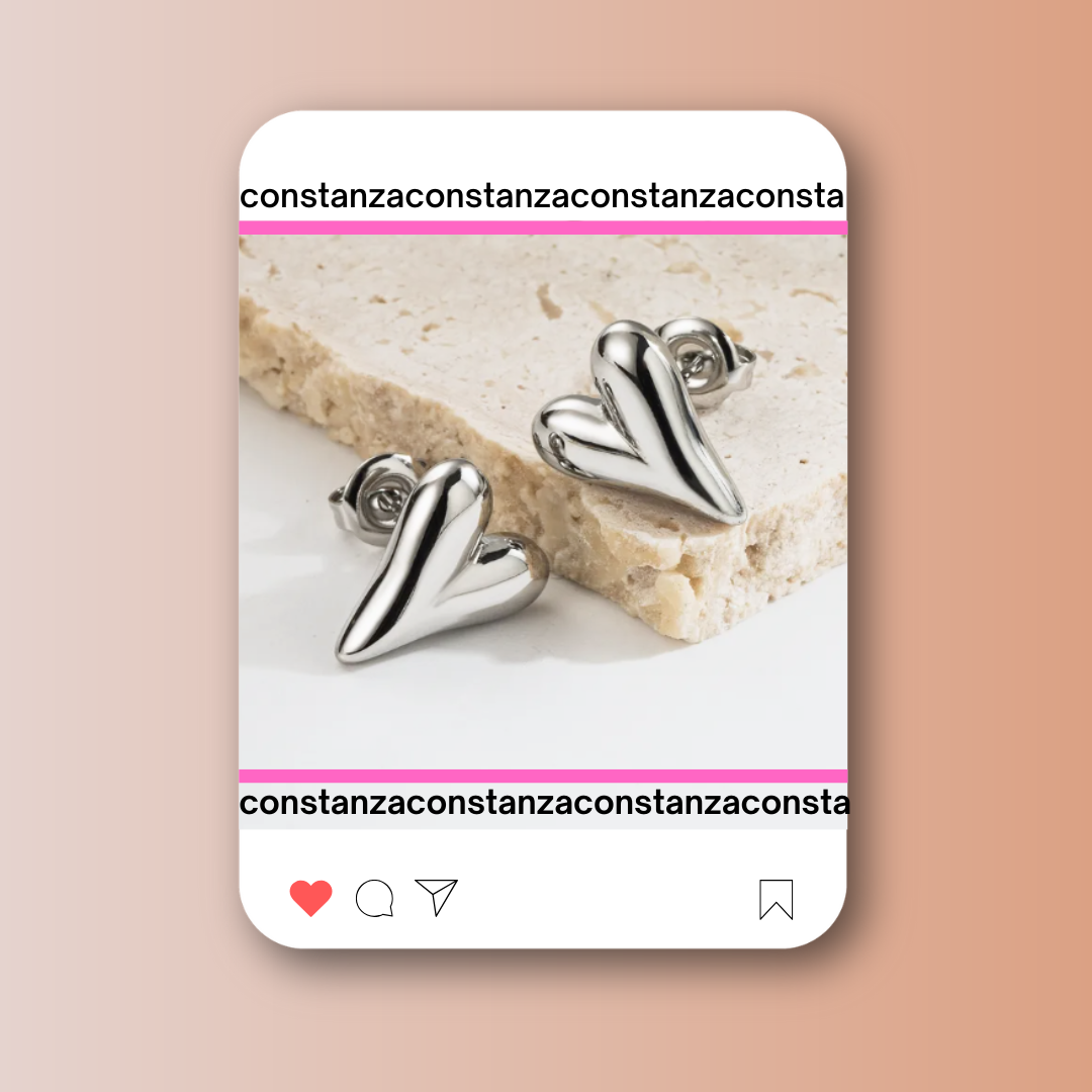 Aretes Loving Plateados