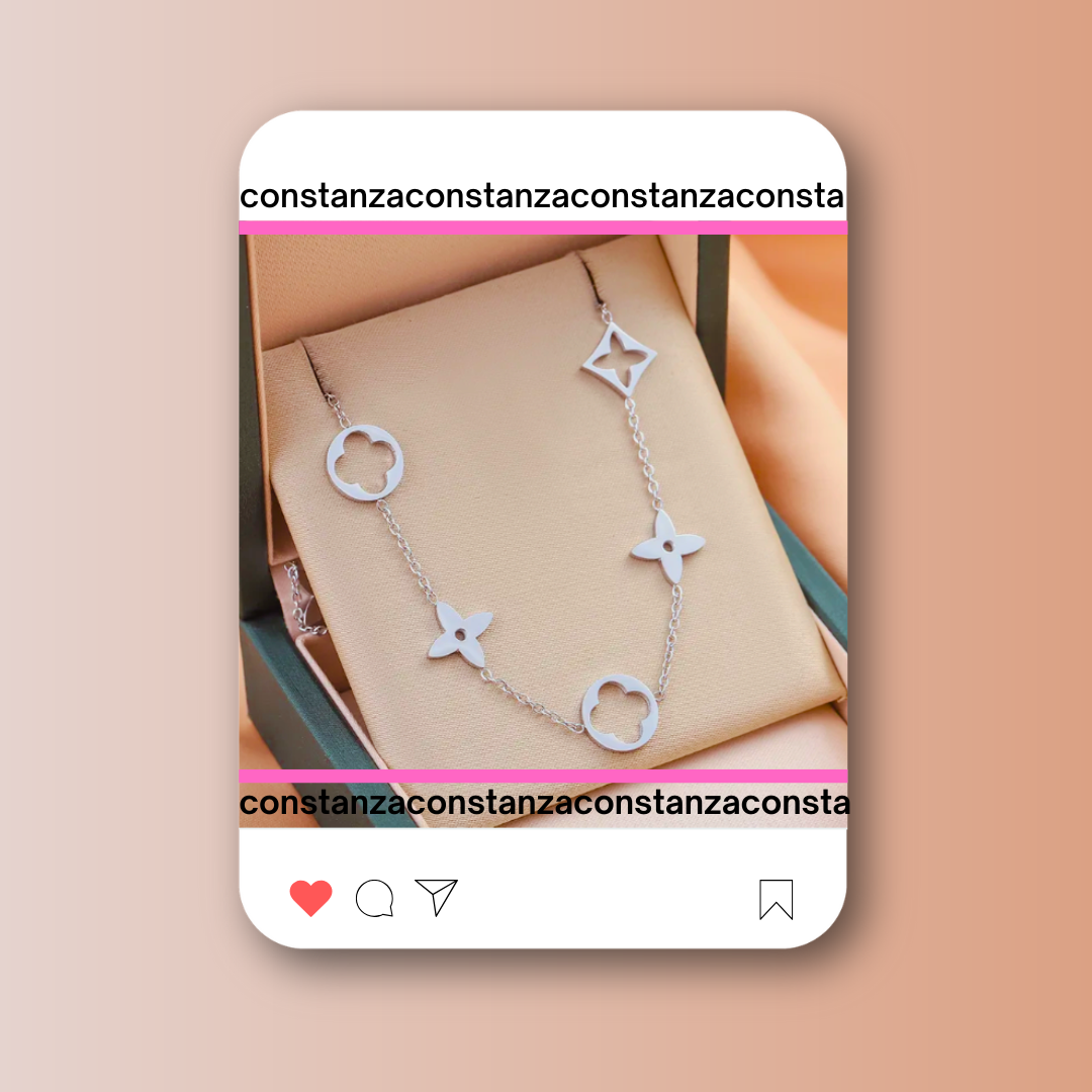 Collar Minimalista LV Plateado