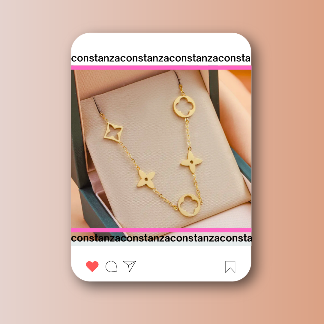 Collar Minimalista LV Dorado