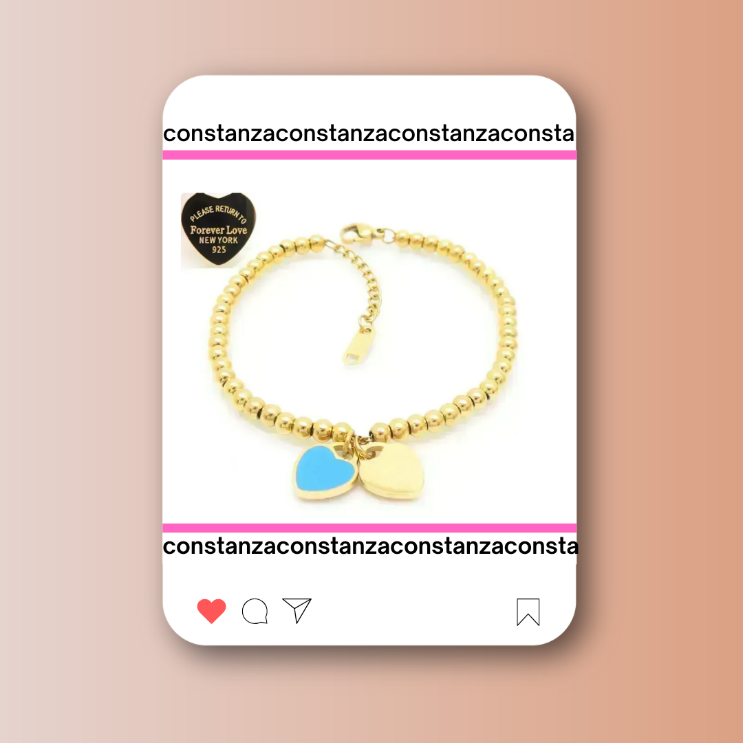 Pulsera Return Azul Dorada