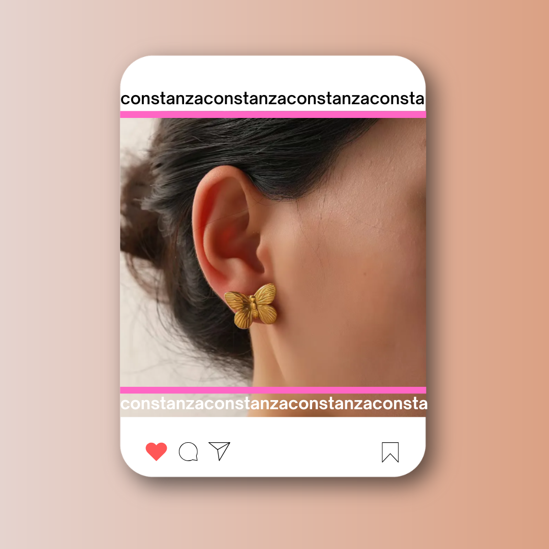 Aretes Mariposas Gold