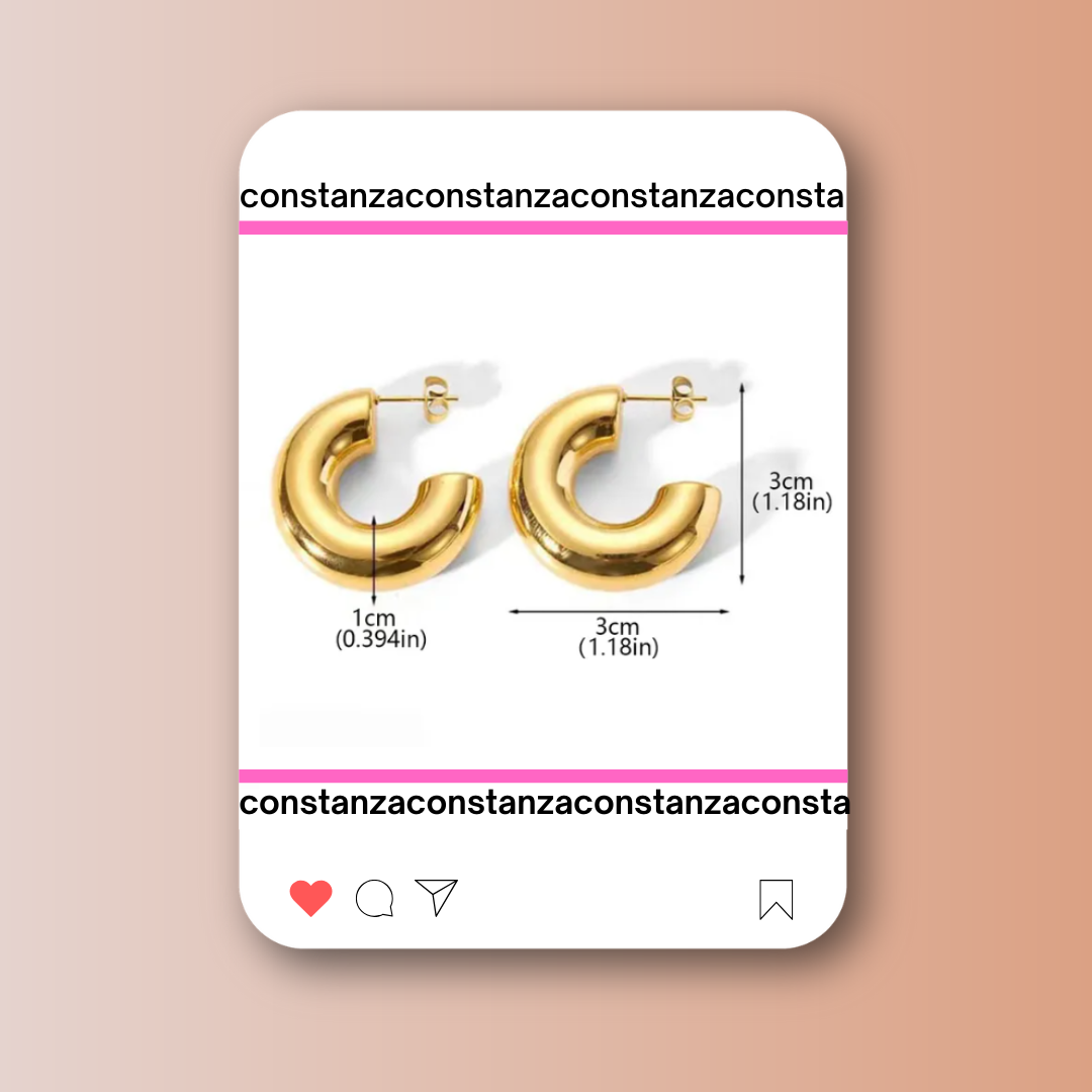 Aretes Chunky it Dorados
