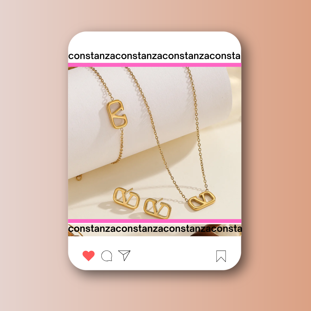 SET Collar, Pulsera y Aretes V
