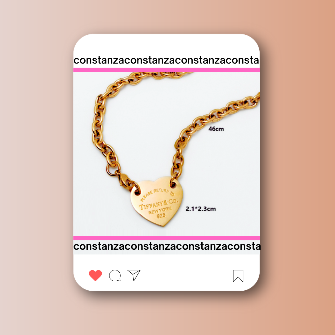 Collar Heart Tiff Dorado