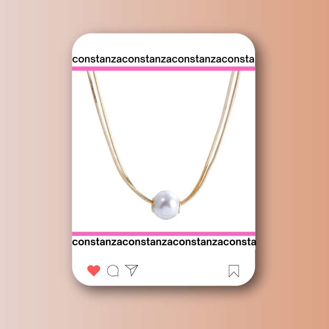Collar Perla Dorado