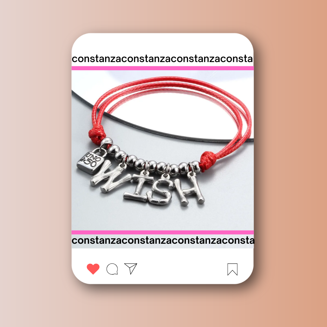 Pulsera Ajustable Wish Red