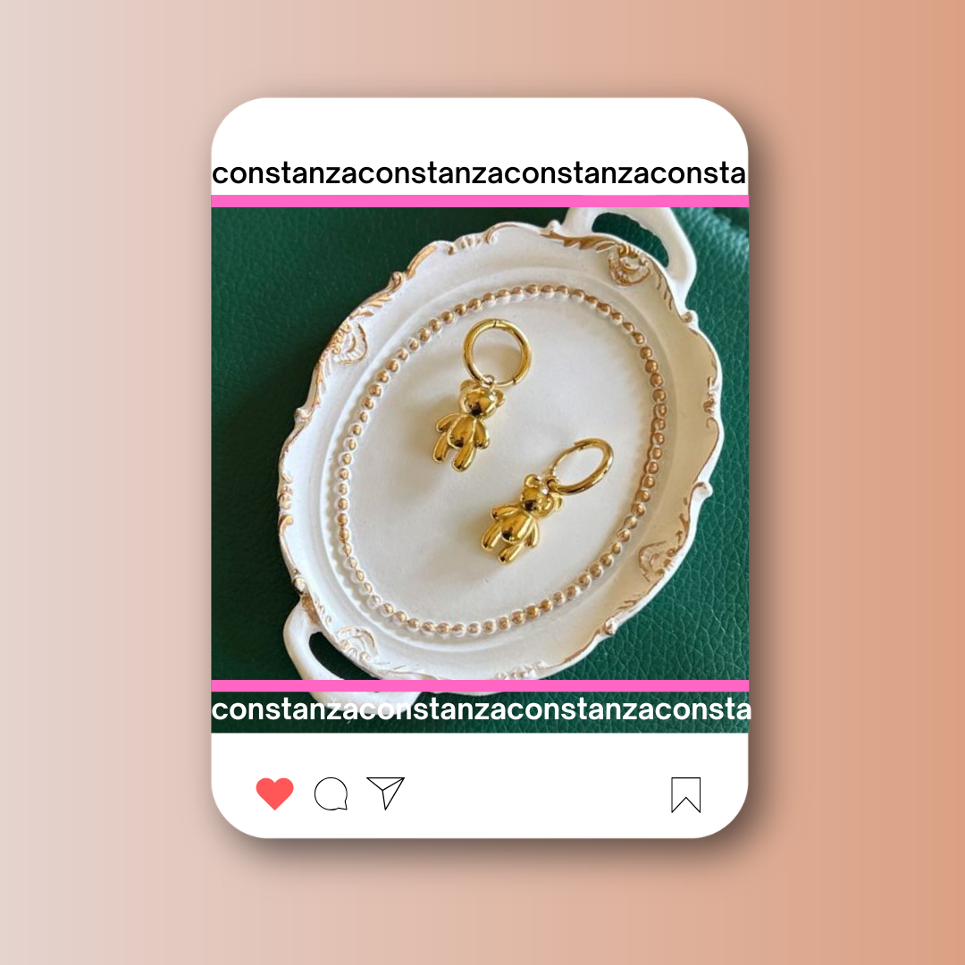 Aretes Teddy Dorados