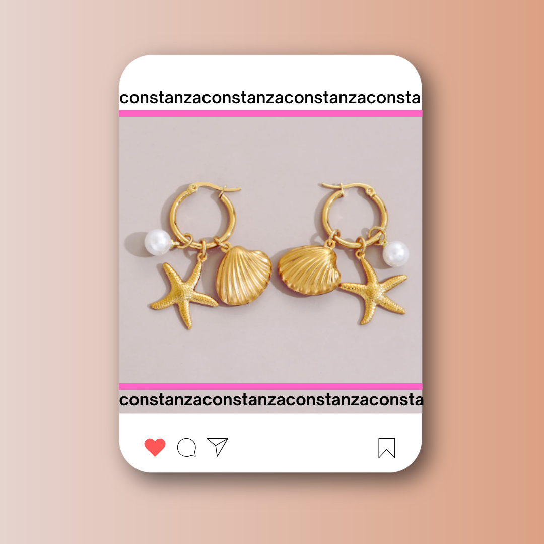 Aretes Argollas Mar