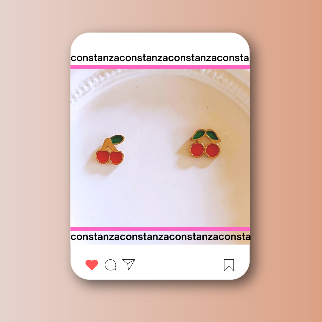 Aretes Mini Cerezas