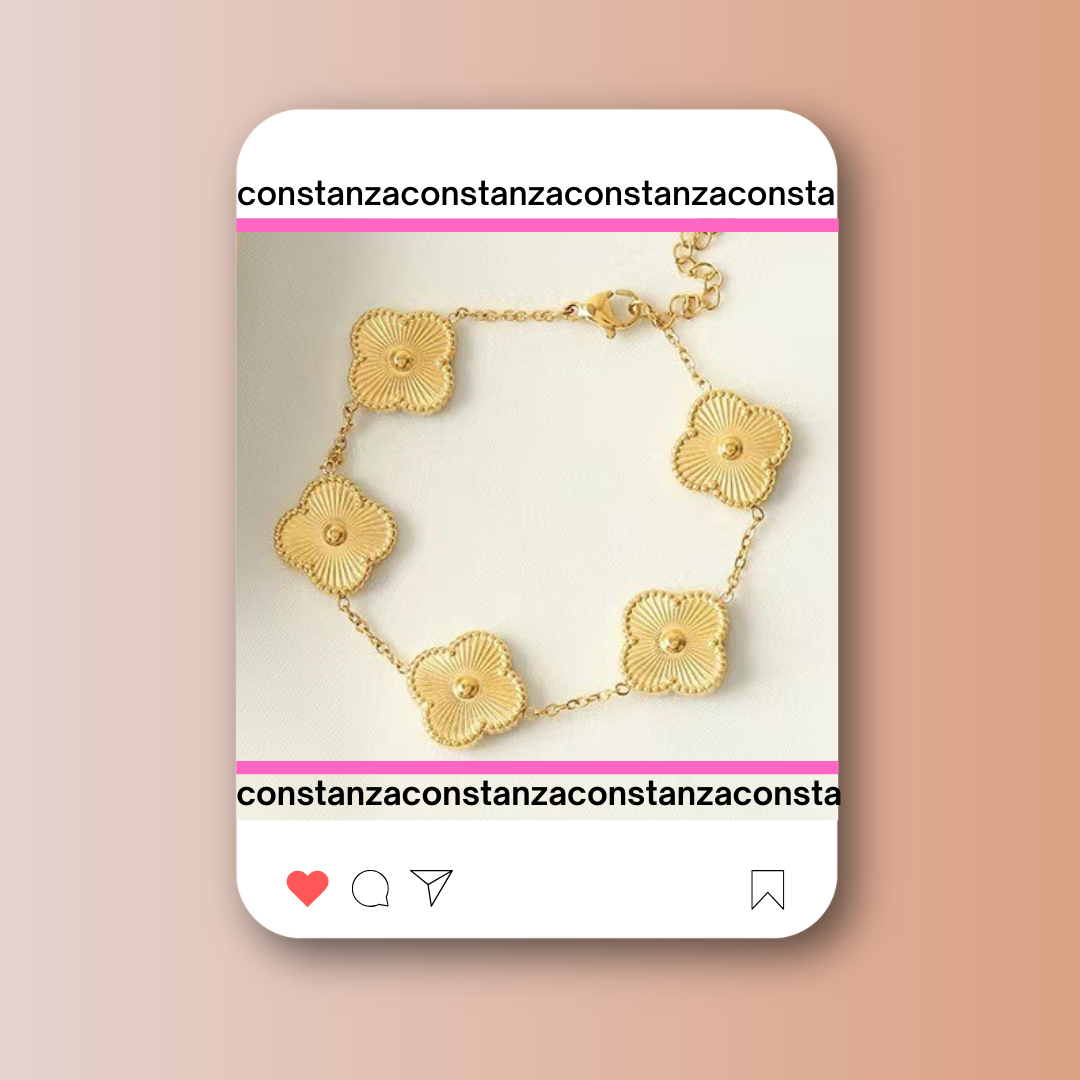Pulsera Tréboles Dorados