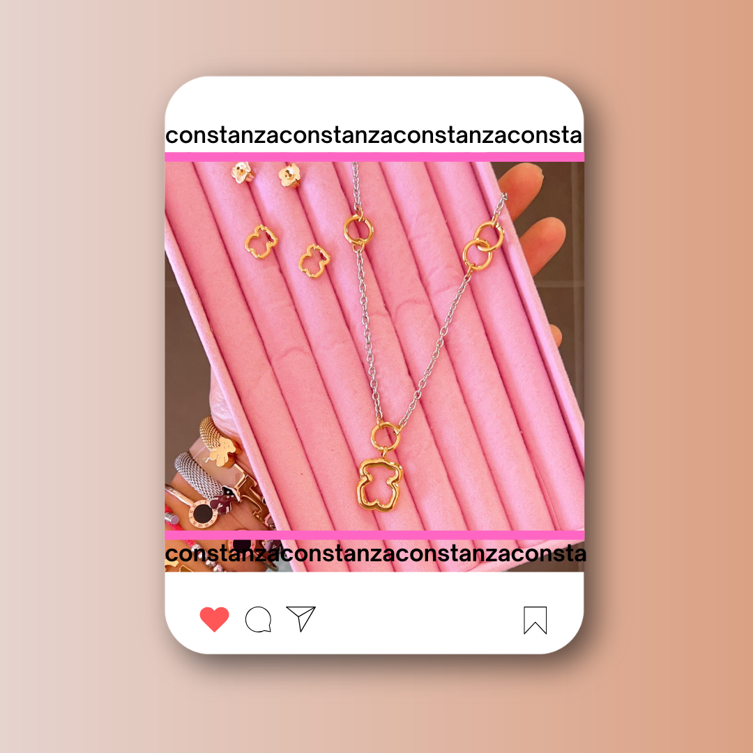 Set Ositos So Sweet: Collar y Aretes