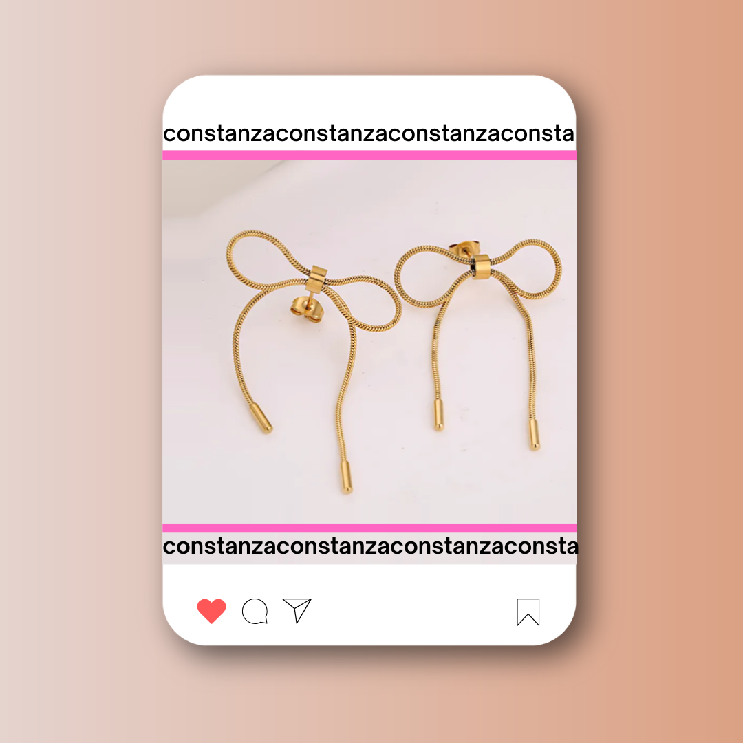 Aretes Coquette Oro Rosa