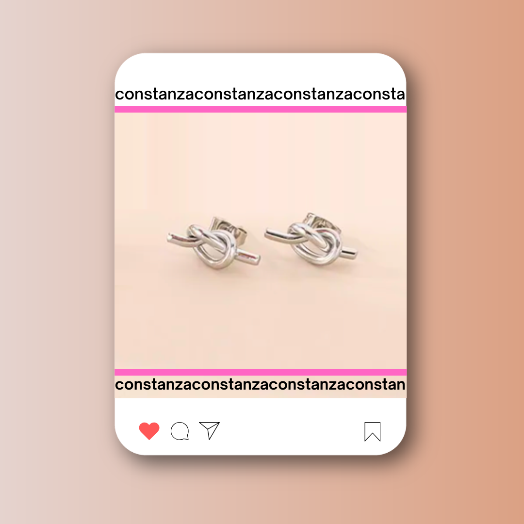 Aretes Nudito Plateados
