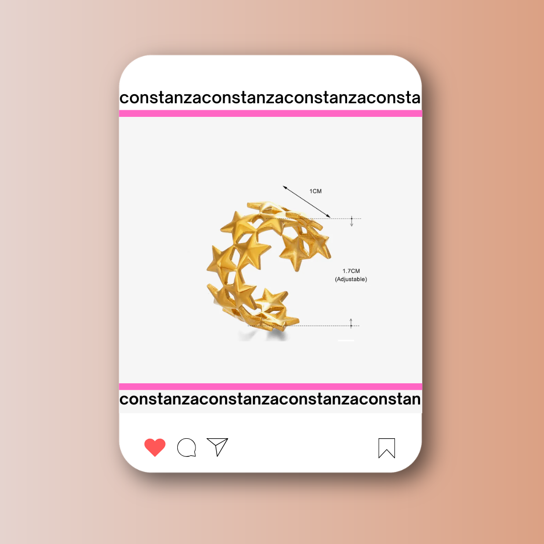Anillo Ajustable Star Gold