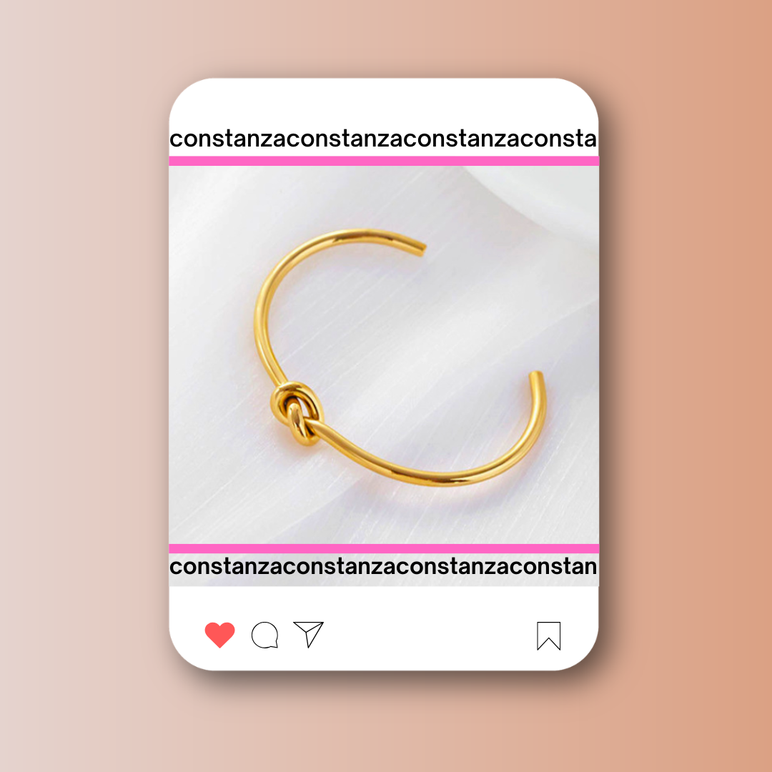 Brazalete Knot Ce Gold