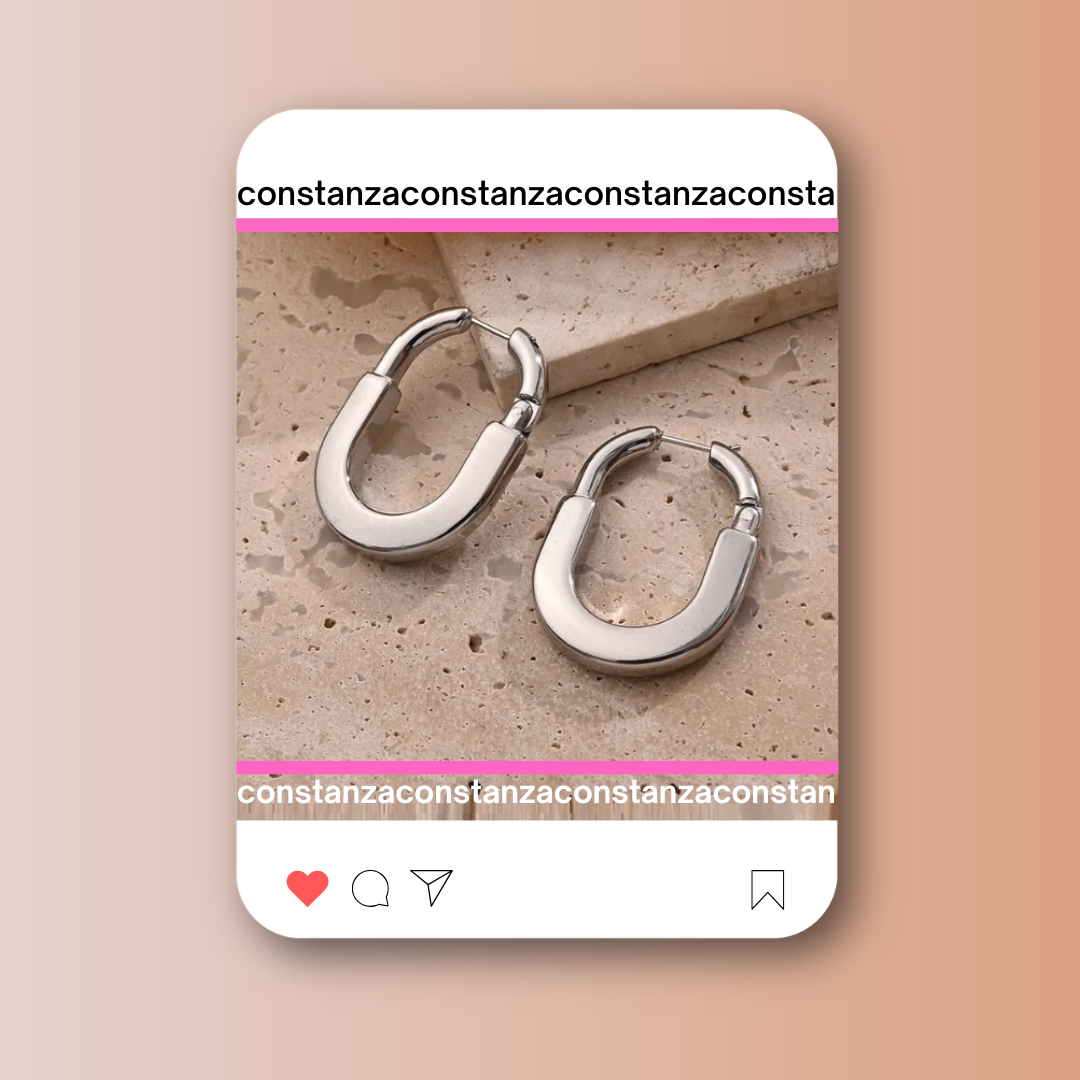 Aretes Lock Plateados