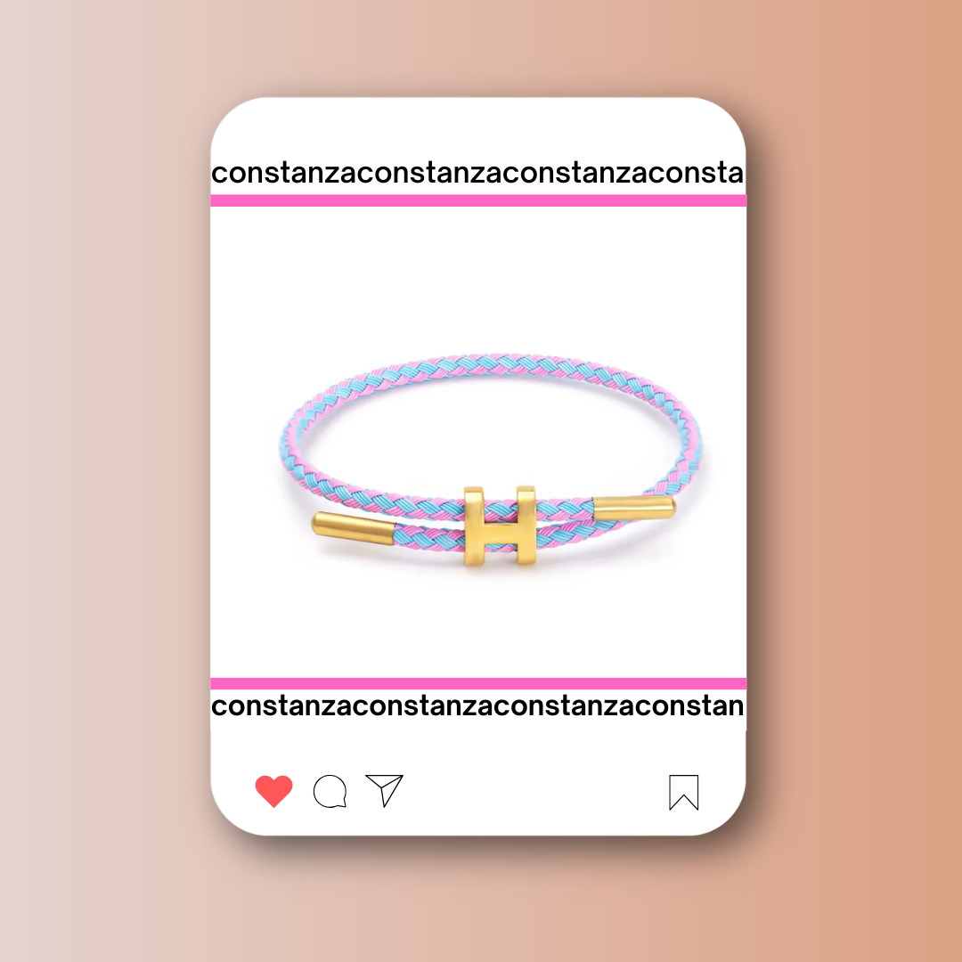 Pulsera H Blue Pink