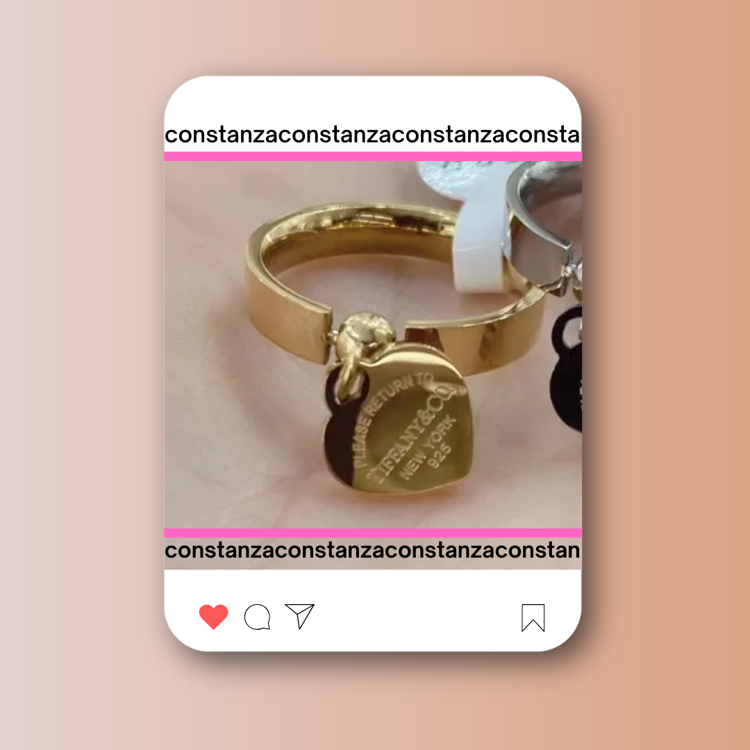 Anillo Tiff Dije Dorado T6