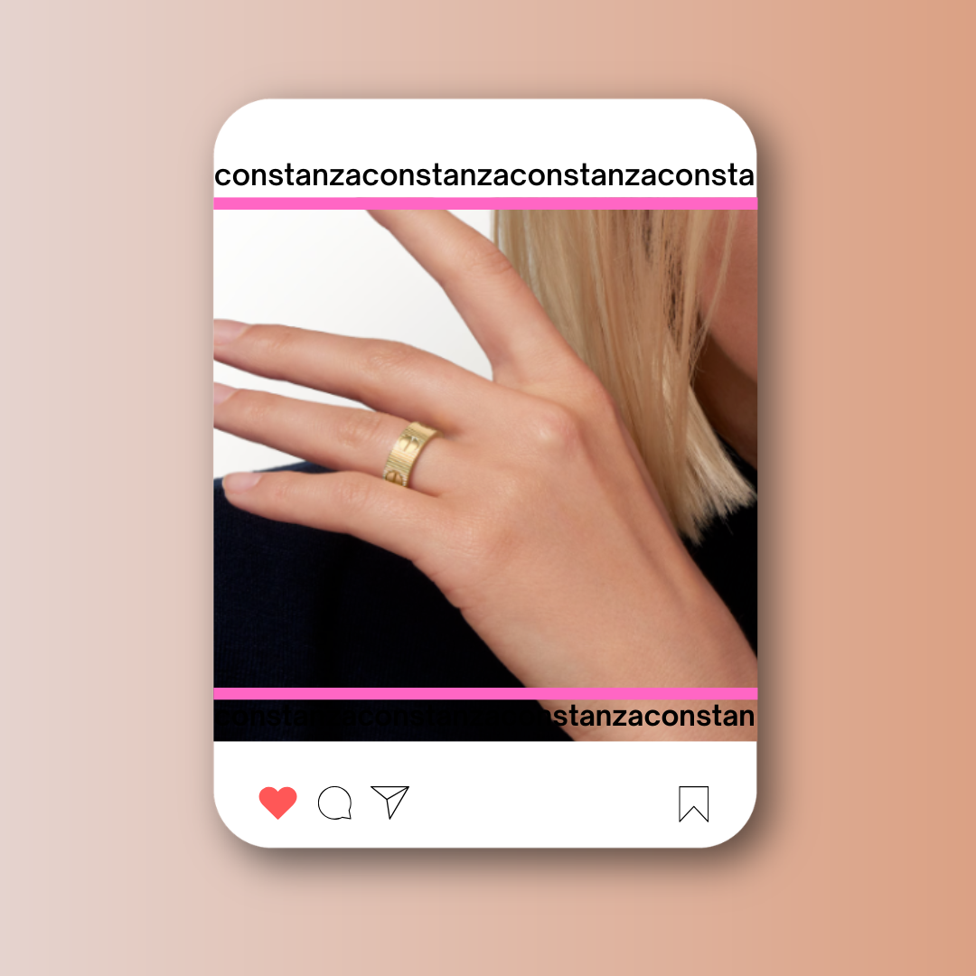 Anillo CC Dorado Talla 8