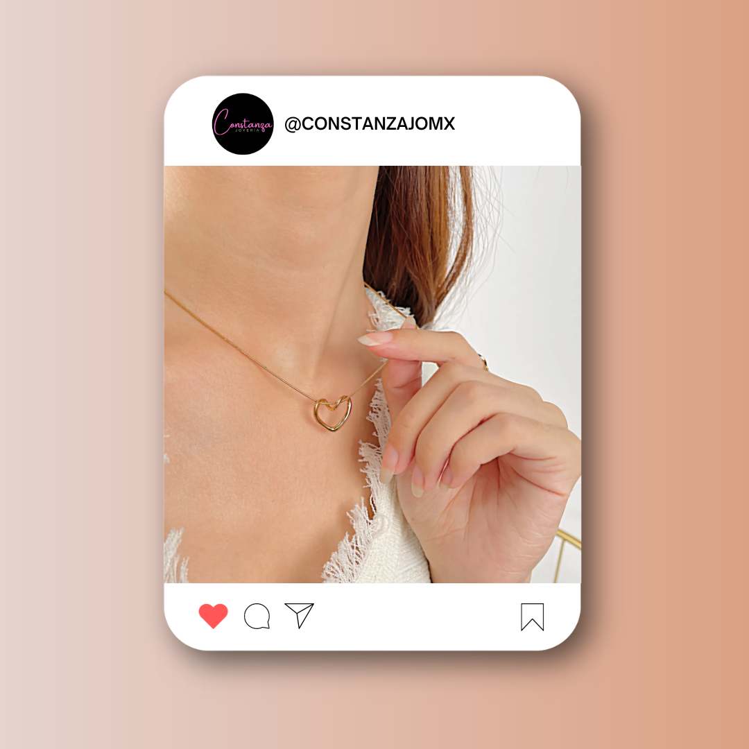 Collar Minimalista Golden Heart