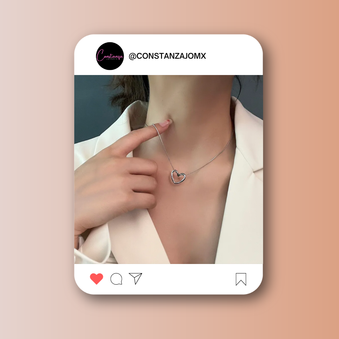 Collar Minimalista Silver Heart