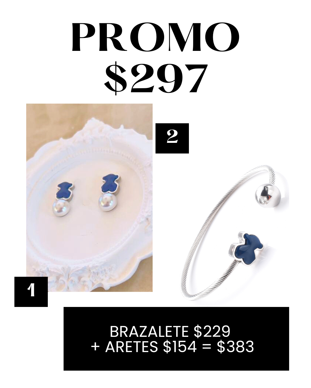 DUO OSITOS AZUL MARINO